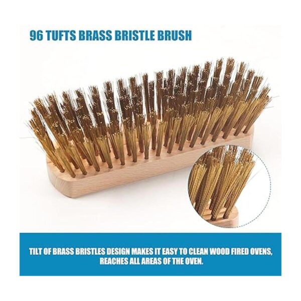 SHANGPEIXUAN Pizza Oven Brush 7 Inch Brass Bristles
