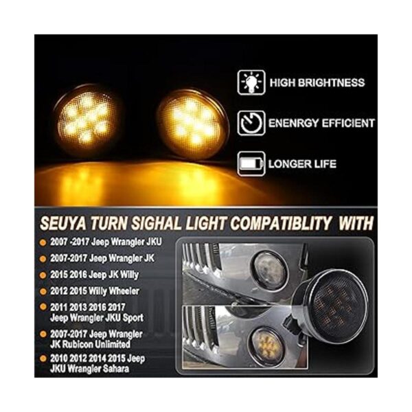 SEUYA JK Conjunto de luces LED de señal de giro luz LED_2