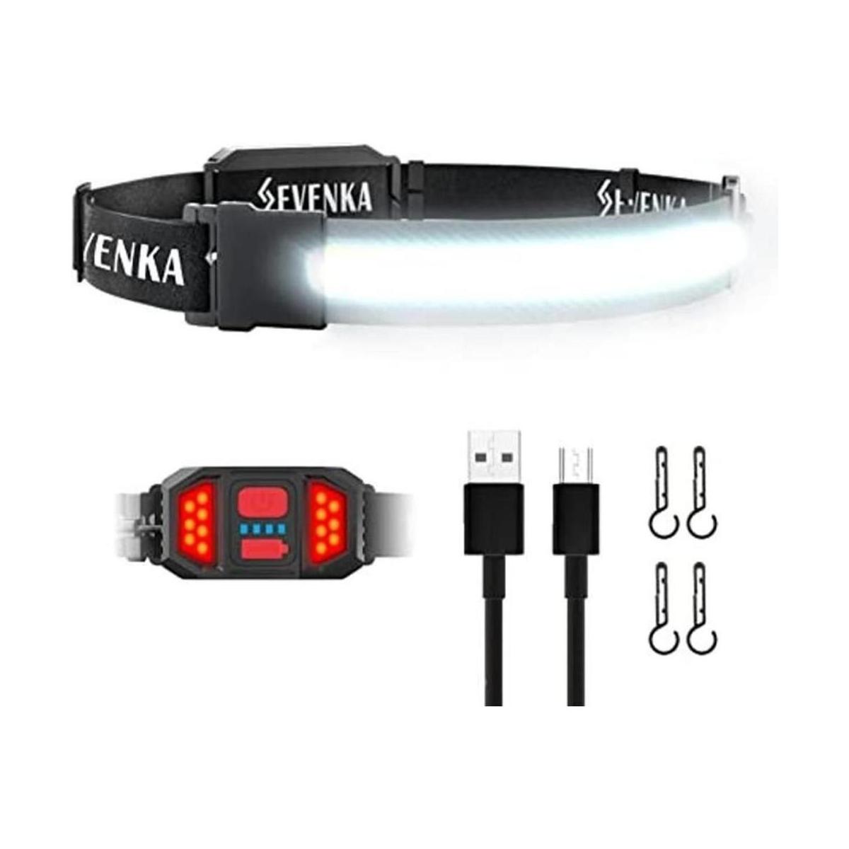 SEVENKA Linterna frontal LED recargable luz frontal