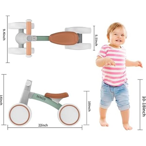 SEREED Bicicleta de equilibrio para bebés de 1 año niños_2