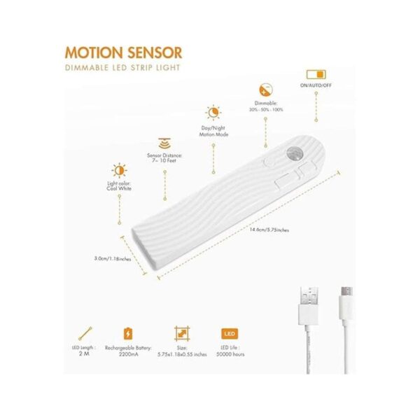 SENSKY Tira de luces activadas por movimiento recargable_2