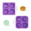 SENHAI 2 moldes para jabón de silicona 4 cavidades para