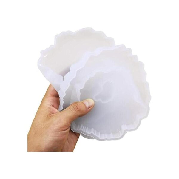 SENHAI 8 moldes de resina epoxi de silicona para posavasos