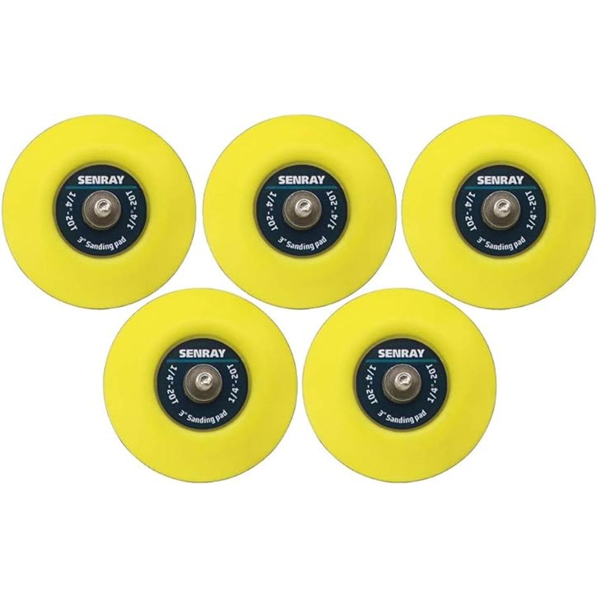 SENRAY 5 almohadillas de lija para lijadoras orbitales de