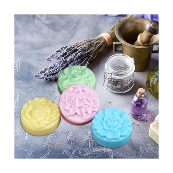 SENHAI 2 moldes para jabón de silicona 4 cavidades para