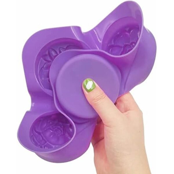 SENHAI 2 moldes para jabón de silicona 4 cavidades para