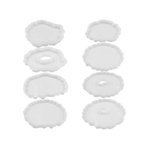 SENHAI 8 moldes de resina epoxi de silicona para posavasos