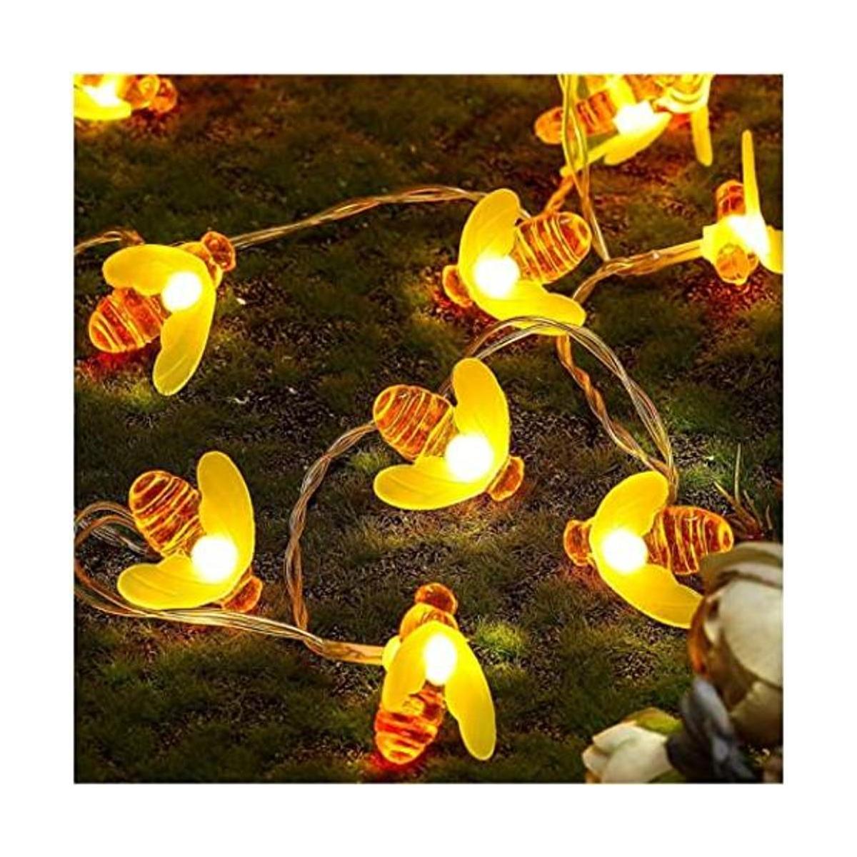 SEMILITS Guirnalda de luces de abeja de miel 8 modos 30