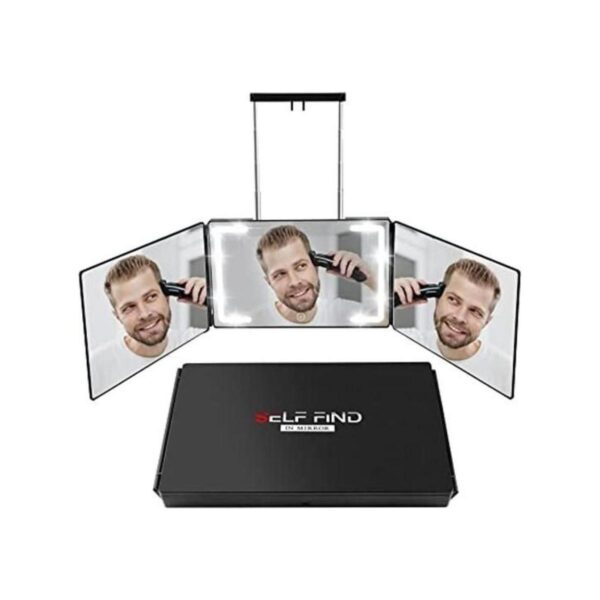 SELF FIND Espejo de 3 vías para autocorte de cabello con_1