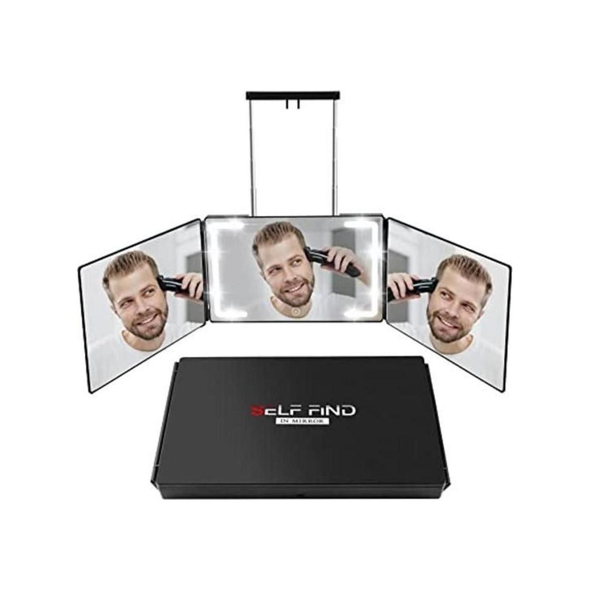 SELF FIND Espejo de 3 vías para autocorte de cabello con