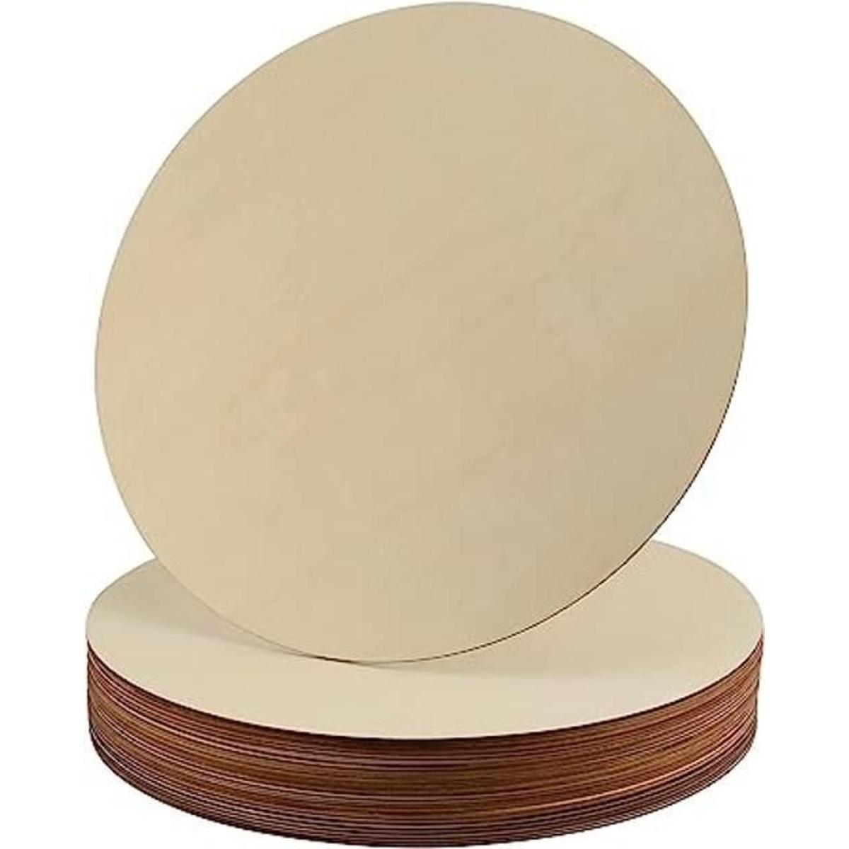 SEHOI Círculos redondos de madera 24 piezas de rebanadas