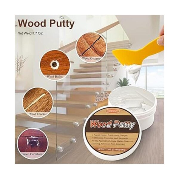 SEISSO Wood Putty WaterBased Wood Filler White Wood_2