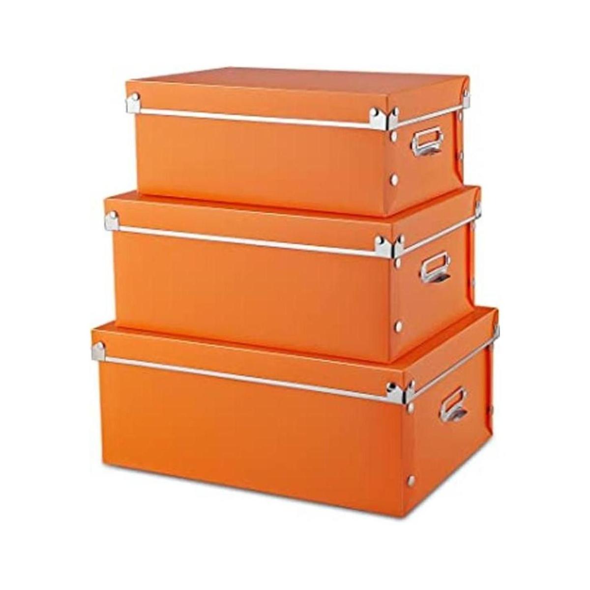 SEEKIND Caja de almacenamiento con tapas y asas