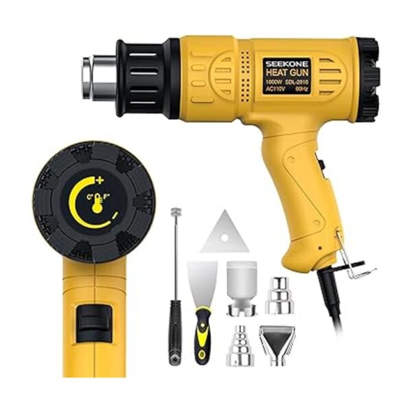 SEEKONE Heat Gun 1800W Heavy Duty Hot Air Gun Kit With_2