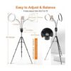 SEBIDER Anillo de luz LED dual de 36 W 6500 K con soporte_5