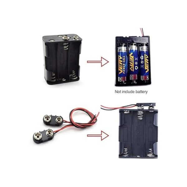 SDTC Tech Juego de 2 soportes de batería AA de 15 V y_4