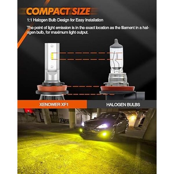 SEALIGHT Bombillas antiniebla H11 H8 H16 3000 K amarillo_3