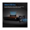 SCCCF Ventilador de control de velocidad USB dual de 5.512