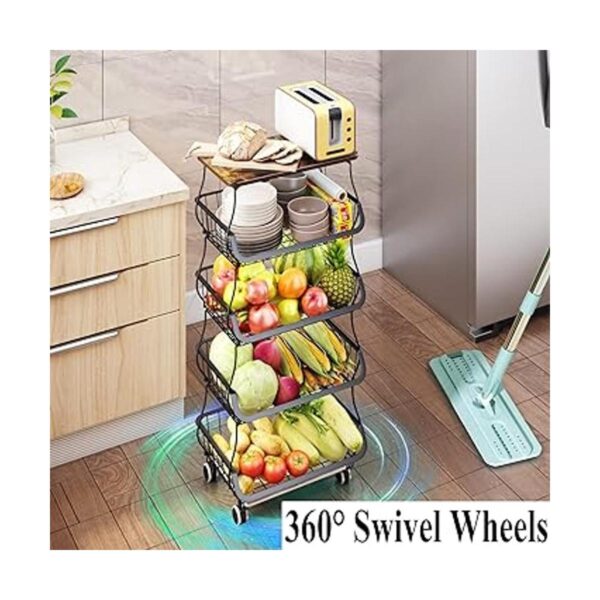 SAYZH Cesta de frutas para cocina con parte superior de_6