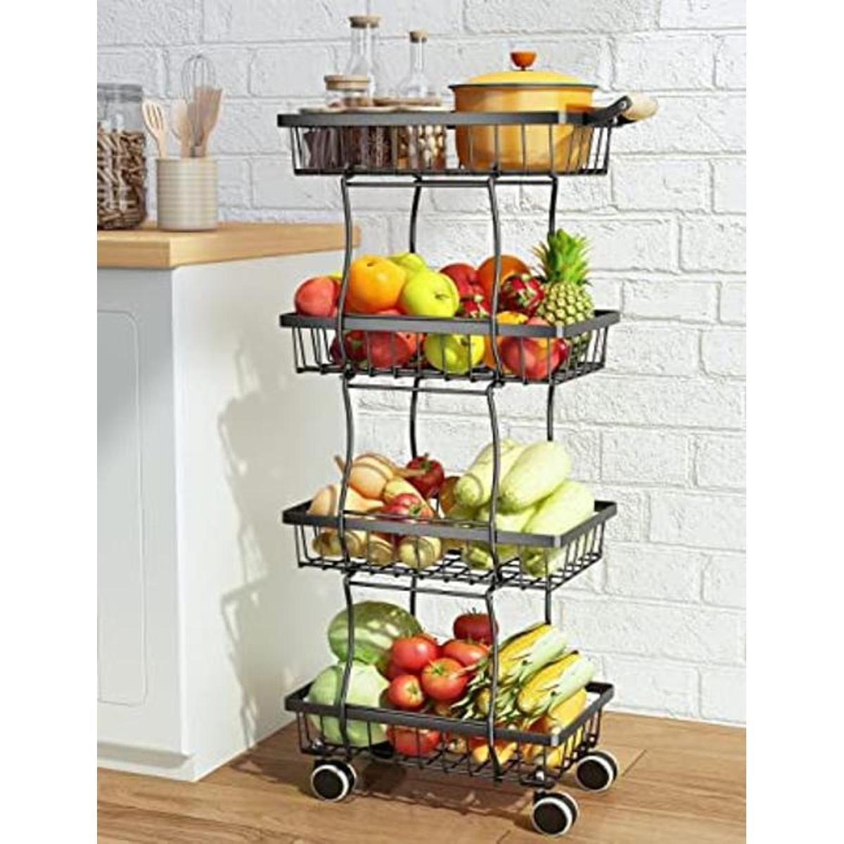 SAYZH Cesta de frutas para cocina carrito de utilidad