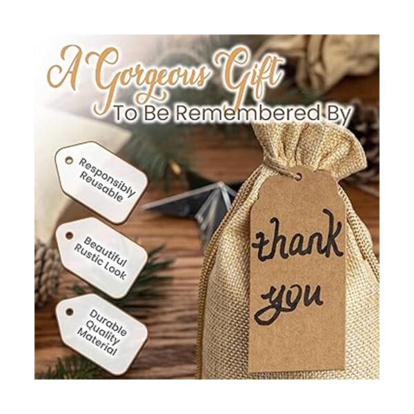 SCALAR SOLUTIONS 50 bolsas de regalo de arpillera grandes