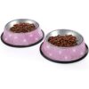 SAVORI Cuencos para perros pequeños rosados hechos a_4