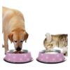 SAVORI Cuencos para perros pequeños rosados hechos a_5