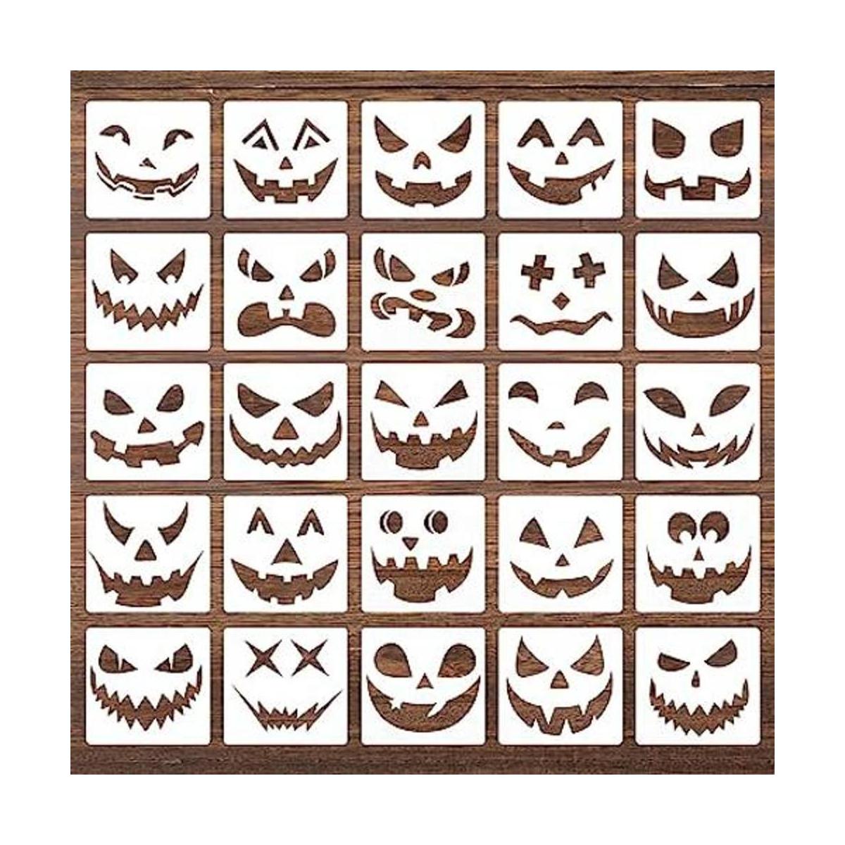 SAVITA 25 plantillas de plástico para Halloween de 5.1 x