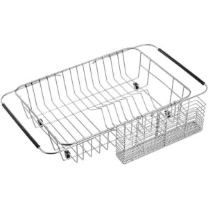 SANNO Escurridor de platos expandible con soporte de