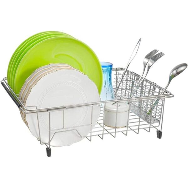 SANNO Estante de secado de platos expandible para