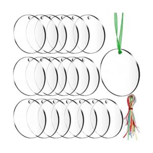 SANNIX 60 adornos de acrílico de 3 pulgadas en blanco con_1