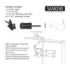 SANKINS Pestillo de puerta automático resistente para