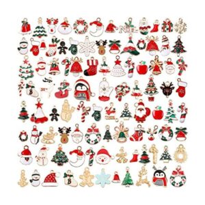 SANNIX 110 dijes de esmalte dorado de Navidad para hacer_1