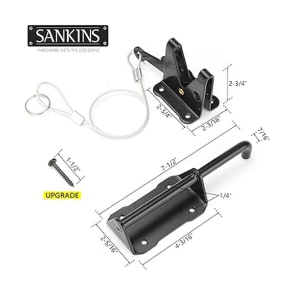 SANKINS Pestillo de puerta automático resistente para