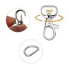 SANNIX 120 Pcs Keychain Clip Hooks with D Ring Include