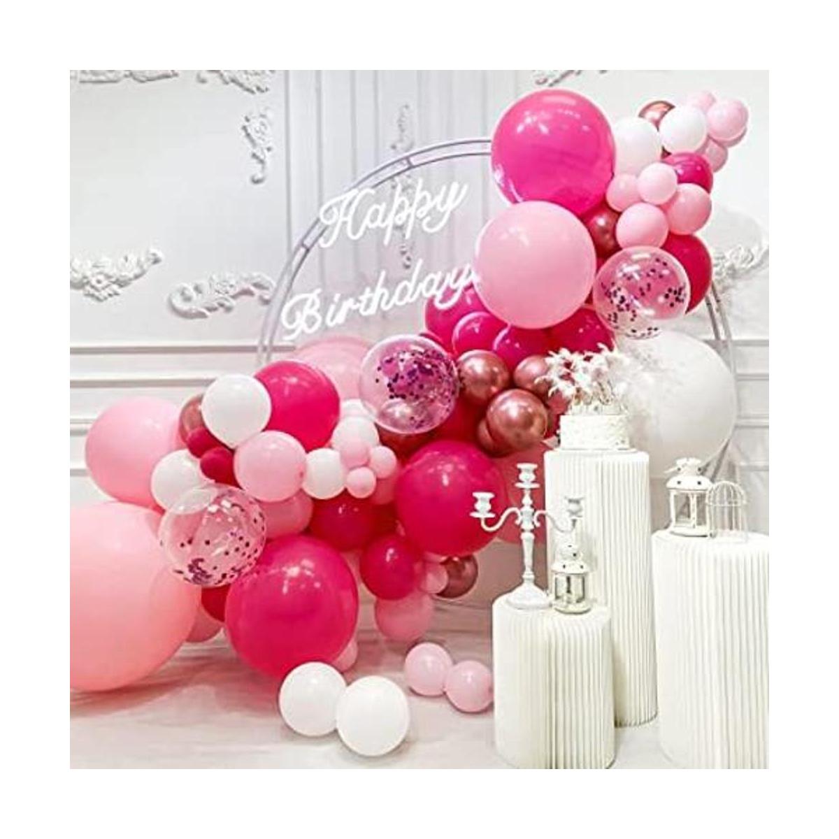 SANERYI Kit de arco de guirnalda de globos rosados 140
