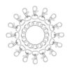 SANNIX 120 Pcs Keychain Clip Hooks with D Ring Include