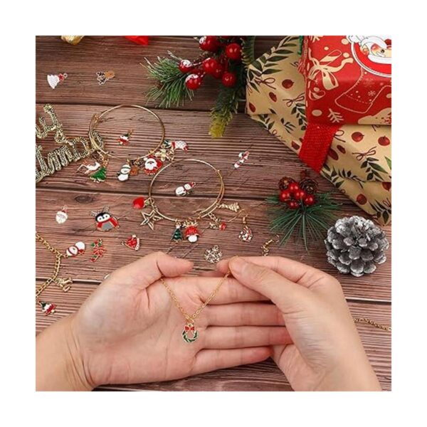 SANNIX 110 dijes de esmalte dorado de Navidad para hacer_4