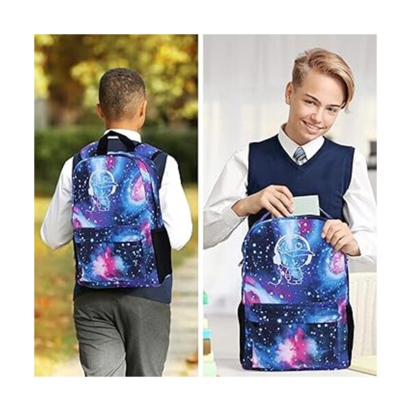 SAMIT Mochila luminosa de anime con puerto de carga USB