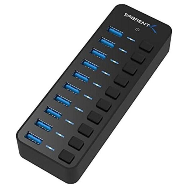 SABRENT Hub USB 3.0 de 10 puertos de 60 W con_1