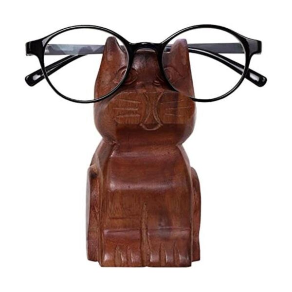 S.B.ARTS Soporte para gafas diseño de tortuga de madera_1