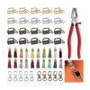 Rustark Kit de accesorios para llavero de 4 colores con