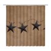 Rusty Star Primitive Cortina de ducha rústica Western_1