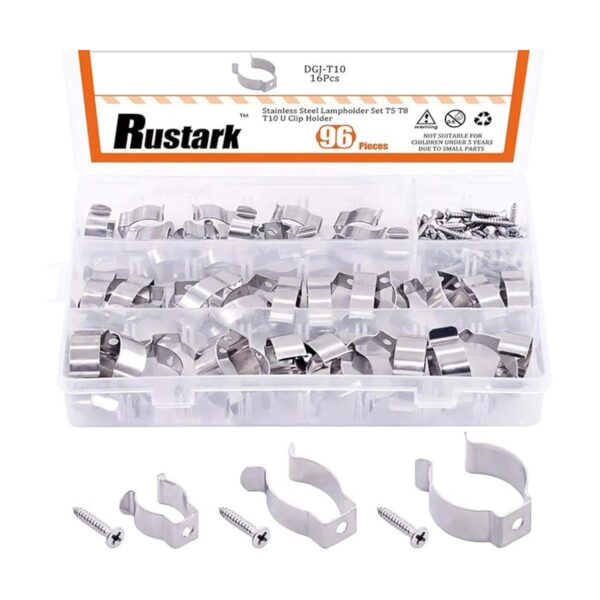 Rustark Juego de 48 soportes de clip en forma de U con