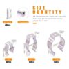 Rustark Juego de 48 soportes de clip en forma de U con