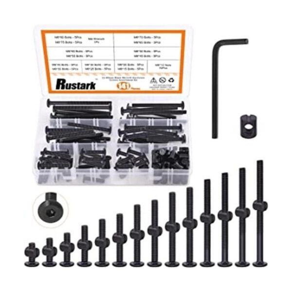 Rustark 141 piezas M6 0.787 in3.150 in tornillos