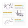 Rustark Juego de 48 soportes de clip en forma de U con