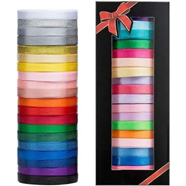 Listón satinado de 20 colores listón de seda para