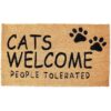 Cats Welcome People Felpudo tolerado 30.0 x 17.1 in