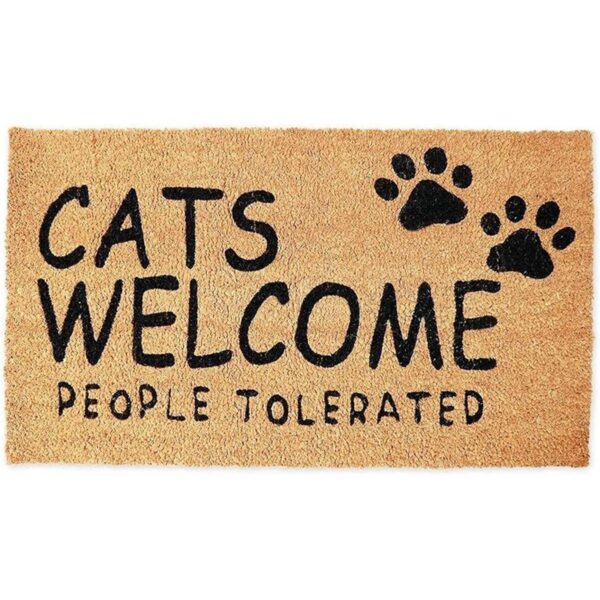 Cats Welcome People Felpudo tolerado 30.0 x 17.1 in